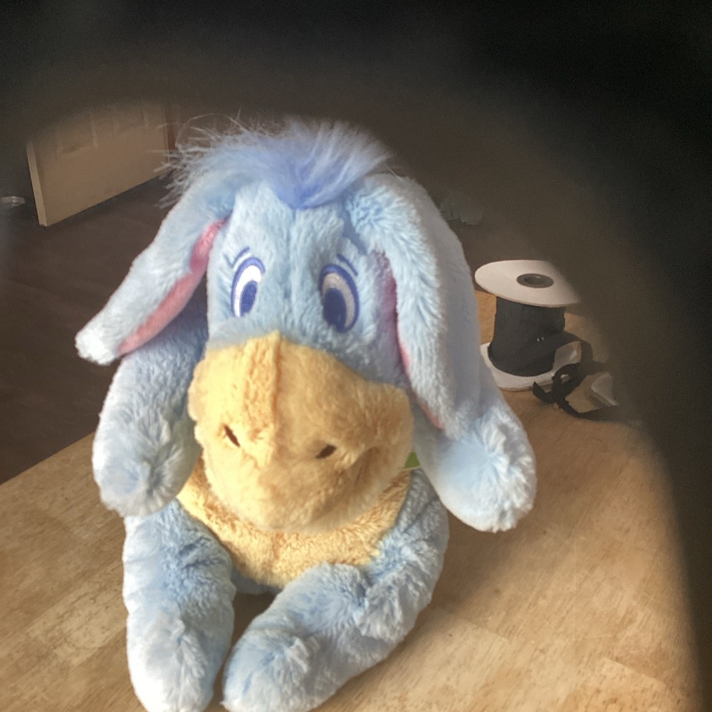 Disney Eeyore Baby Plush Winnie Pooh Friends Kids Preferred 13" Blue Hair soft